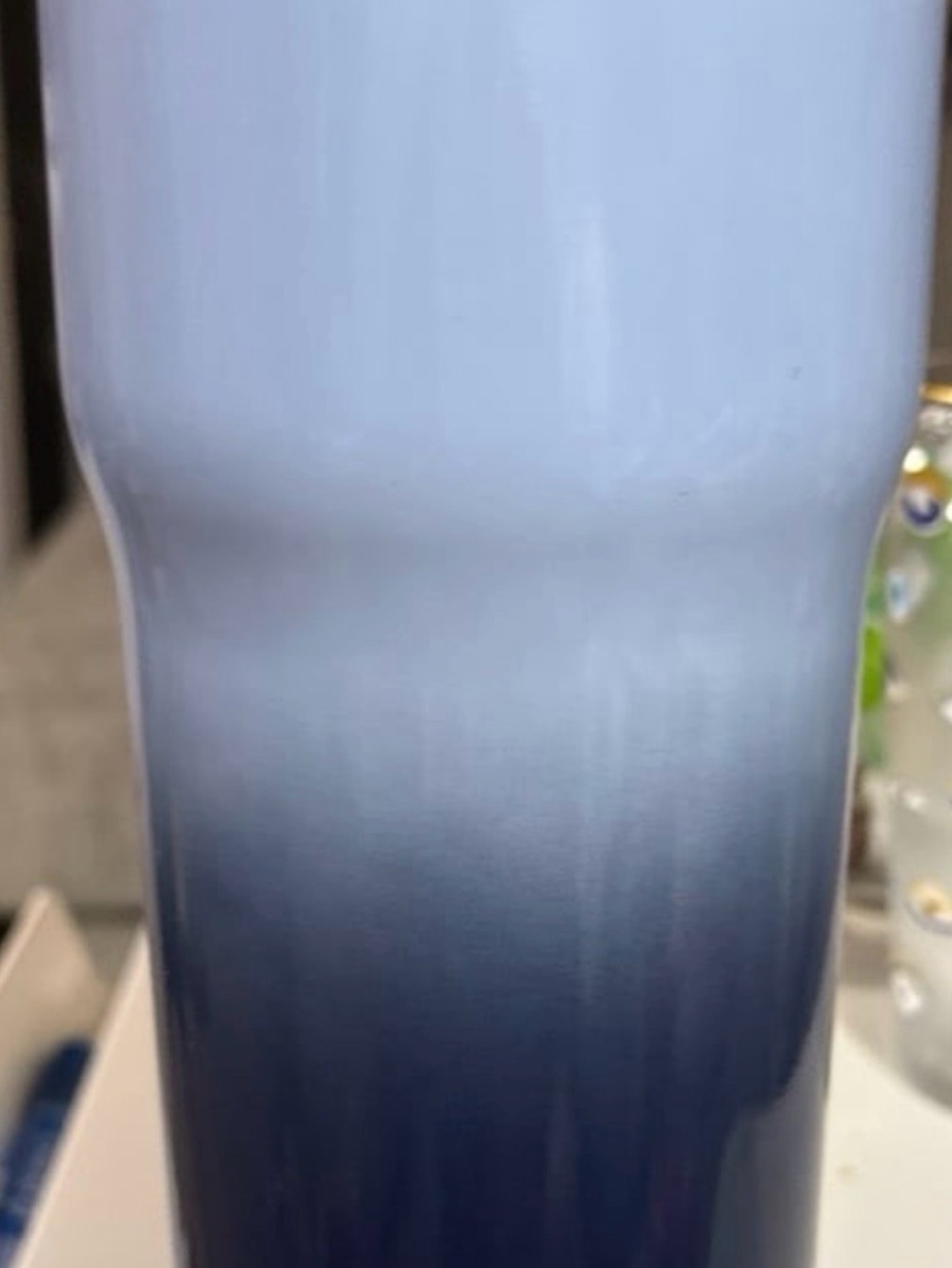 Ceramic Ombre Blue Vase by